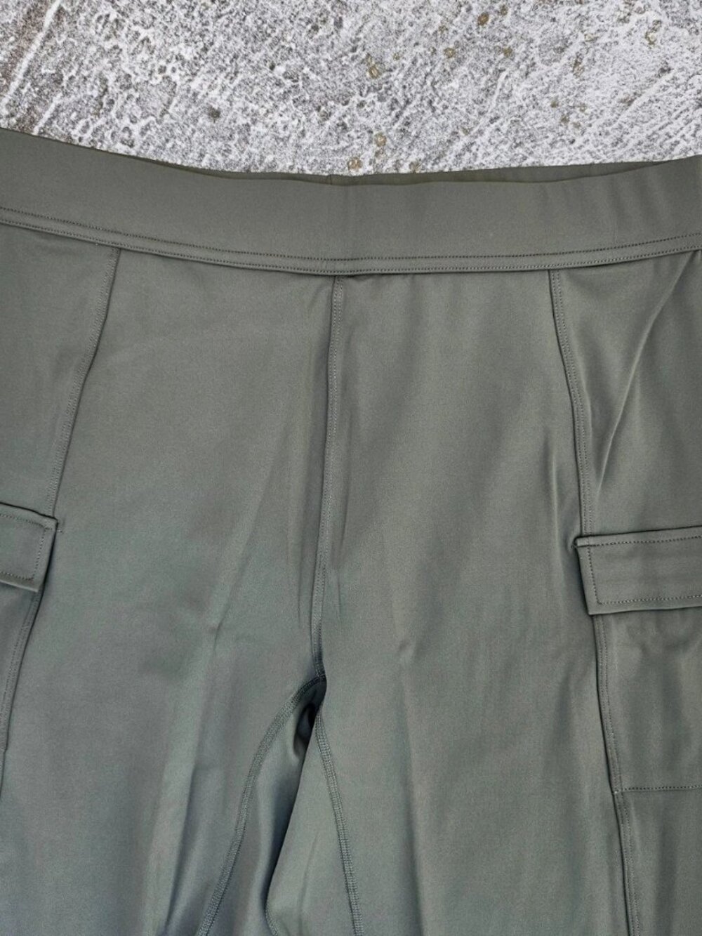 Women Active Pant Olive Polyester Sport Running Yoga Pant Athletic Size XL New - Picture 11 of 13